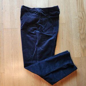 Isaac Mizrahi Live! Stretch Pincord Corduroy Pull On Pants Black 16 Comfort